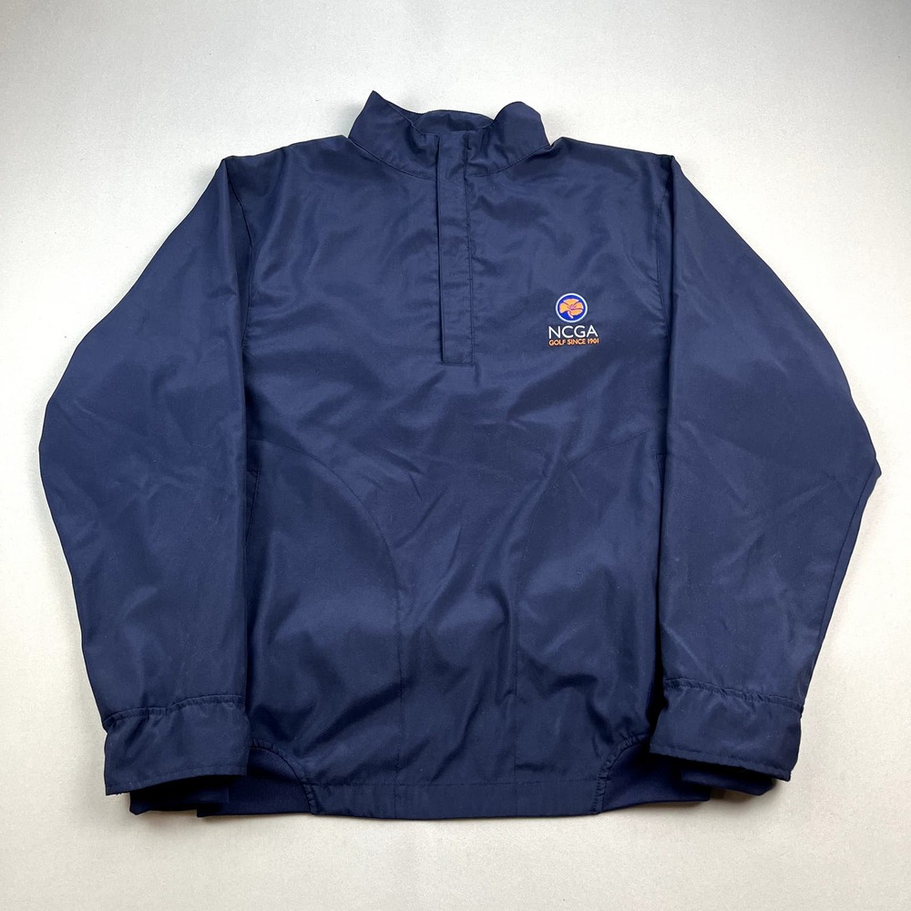 Zero Restriction Golf Jacket Windbreaker Adult Medium Navy Blue 1/4 Zip Outdoor